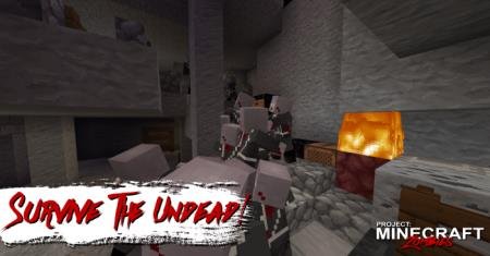 Выживание игрока в подземелье среди толп зомби