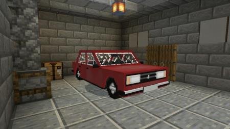 Красный автомобиль ВАЗ 2105
