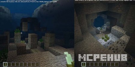 Руины, шахты и морские огурцы в Minecraft PE
