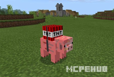 Взрывная свинья с блоком TNT на спине