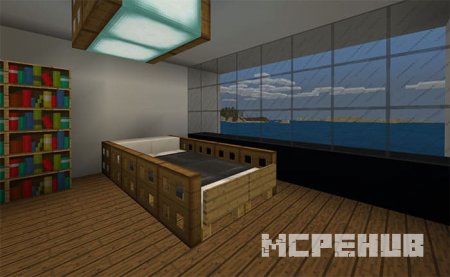 Спальная комната особняка с чудесным видом на море