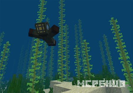 Игрок плавает под водой в снаряжении для дайвинга
