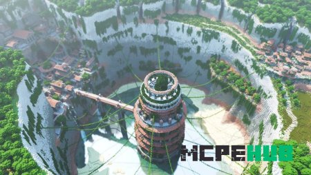 заброшенный город в Minecraft сверху