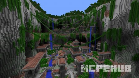 заброшенный город в Minecraft