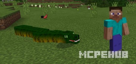 Мод: Змея для Minecraft Bedrock
