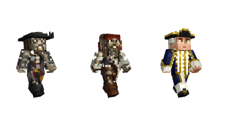 скины персонажей Пиратов Карибского Моря в Minecraft