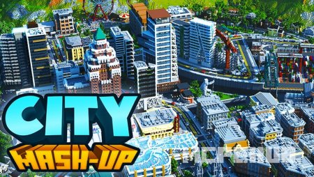 детализированный город в Minecraft