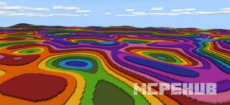Карта: Радужный ландшафт для Minecraft