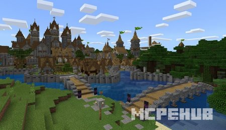 Карта: Средневековый мир для Minecraft