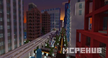 Улицы мегаполиса в ночное время