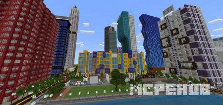 Карта: Город небоскребов для Minecraft