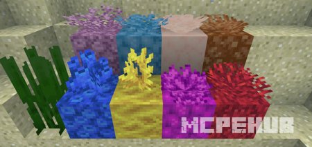 Текстуры: Больше кораллов для Minecraft