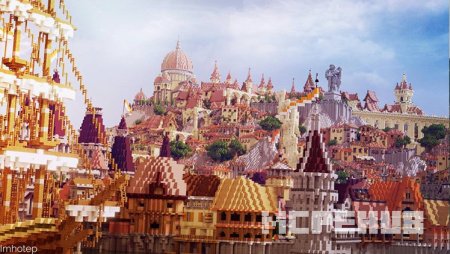 старинный город в Minecraft