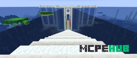 Подводный замок в Minecraft Bedrock