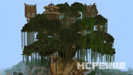 домик на дереве в Minecraft
