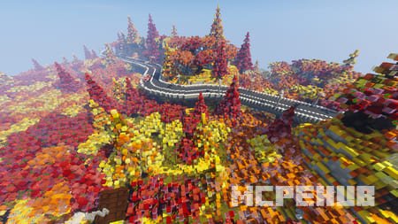 протяженная дорога в Minecraft