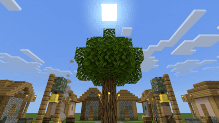 Огромное дерево, расположенное в центре деревни