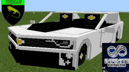 Белая расцветка автомобиля Шевроле Сильверадо
