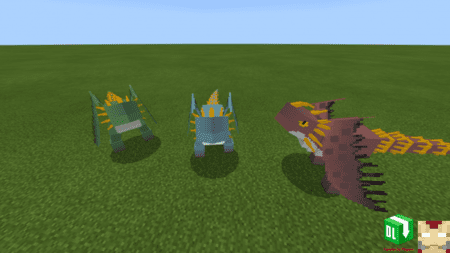 Три варианта дракона "Злобный Змеевик" в Майнкрафт