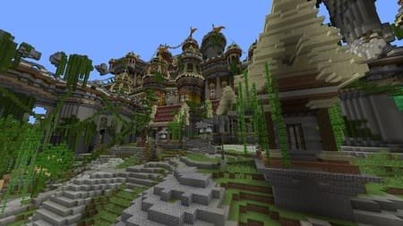 детали города в Minecraft