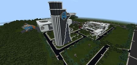 Башня мстителей и прилегающие к ней здания на карте UKS