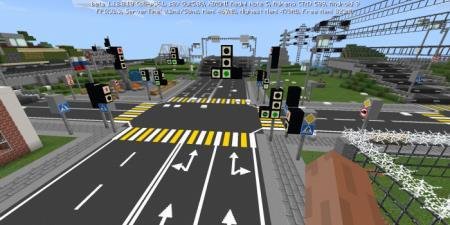 Множество перекрёстков на перекрёстке внутри города в игре