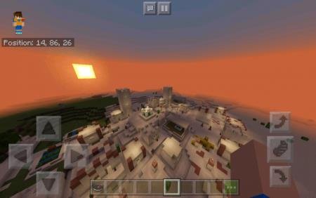 пустынная деревня в закате майнкрафт