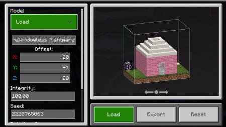 розовый домик настройки структурный блок