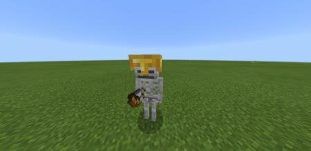 Скелет в золотом шлеме с луком