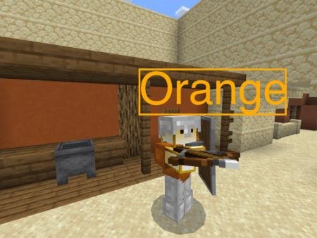 оранжевый персонаж для арены в майнкрафт