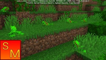 желто-зеленые лягушки в майнкрафт