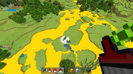 Огромная площадь равнины, которую игрок залил жёлтым цветом