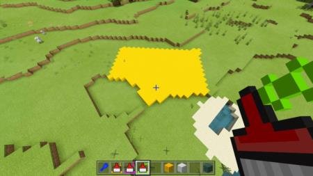 Заливка территории в жёлтый цвет
