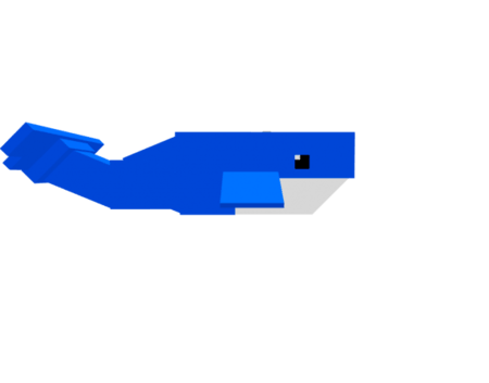 Вид сбоку на модель голубой акулы