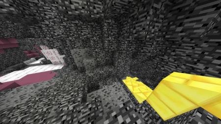 Игрок в подземелье с использованием текстур "Проклятый Майнкрафт"