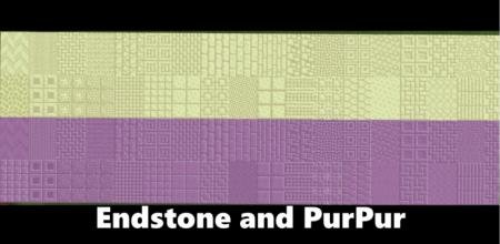 Камень Края и пурпурные блоки - возможный вид после обработки камнерезом