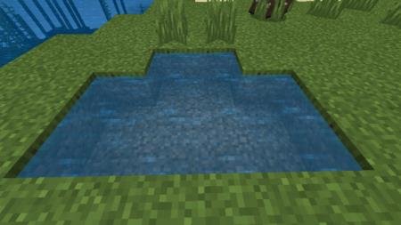 Небольшое озеро с водой, которая спасёт игрока как от обгорания, так и от охлаждения