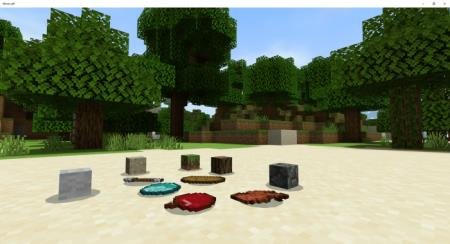 Различные 3D предметы и блоки лежат на песке
