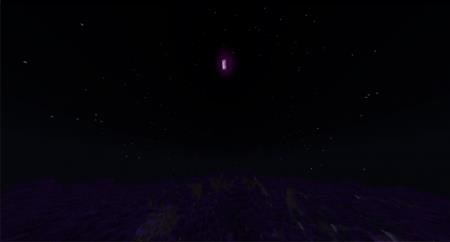 Фиолетовый оттенок луны в игре ночью