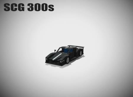 Чёрный суперкар SCG 300s