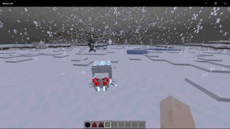 Агрессивный снежный паук в снежном бимое