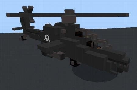 Чёрный атакующий вертолёт