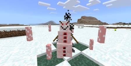 Как сделать снеговика в майнкрафте