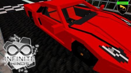 Вид сбоку на красную Lamborghini Aventador