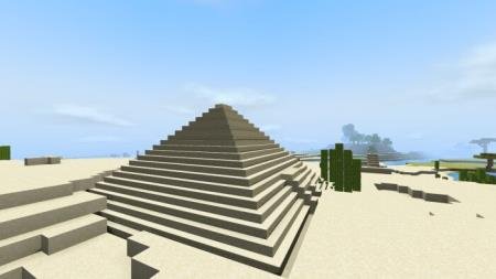 Генерация маленькой пирамиды в пустыне