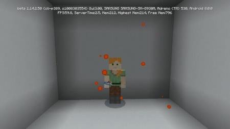 Оранжевые частицы вокруг игрока после приобретения опыта