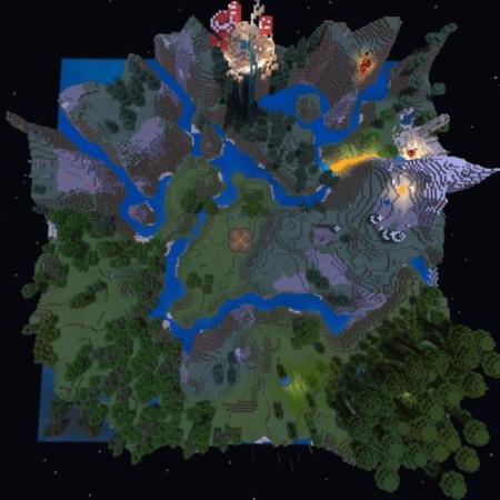 карта местности ночью