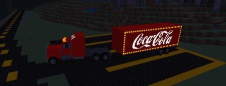 Грузовик и прицеп грузовика компании "Кока-кола" в игре