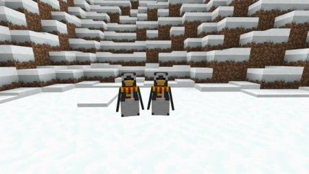 пингвины на снегу