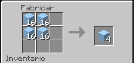 Рецепт крафта с использованием голубых блоков